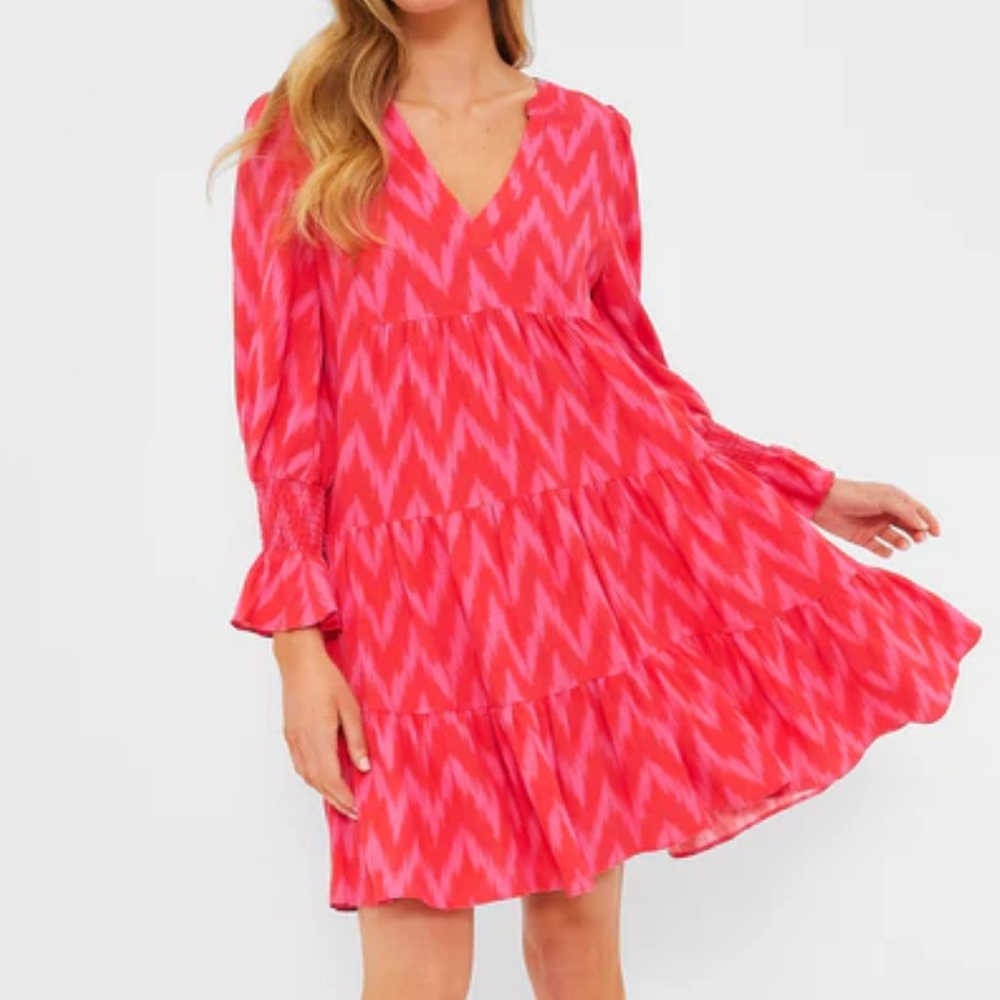 EUC Hot Pink Ikat Kenzo Dress